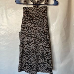 Animal print pinafore